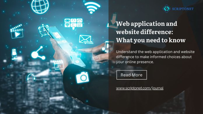 web application and website difference