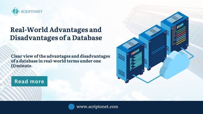 advantages and disadvantages of a database