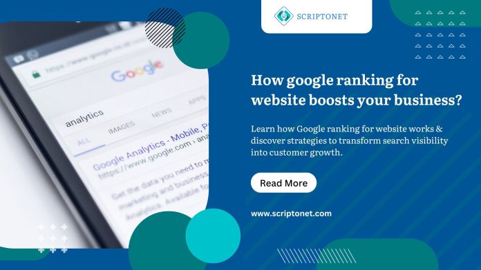 Google ranking for website