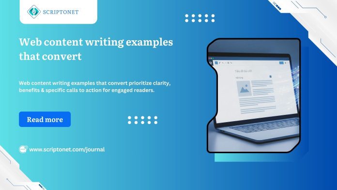 web content writing examples